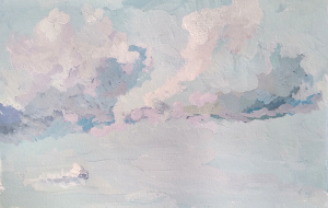 Clouds Arent White Gouache Painting 