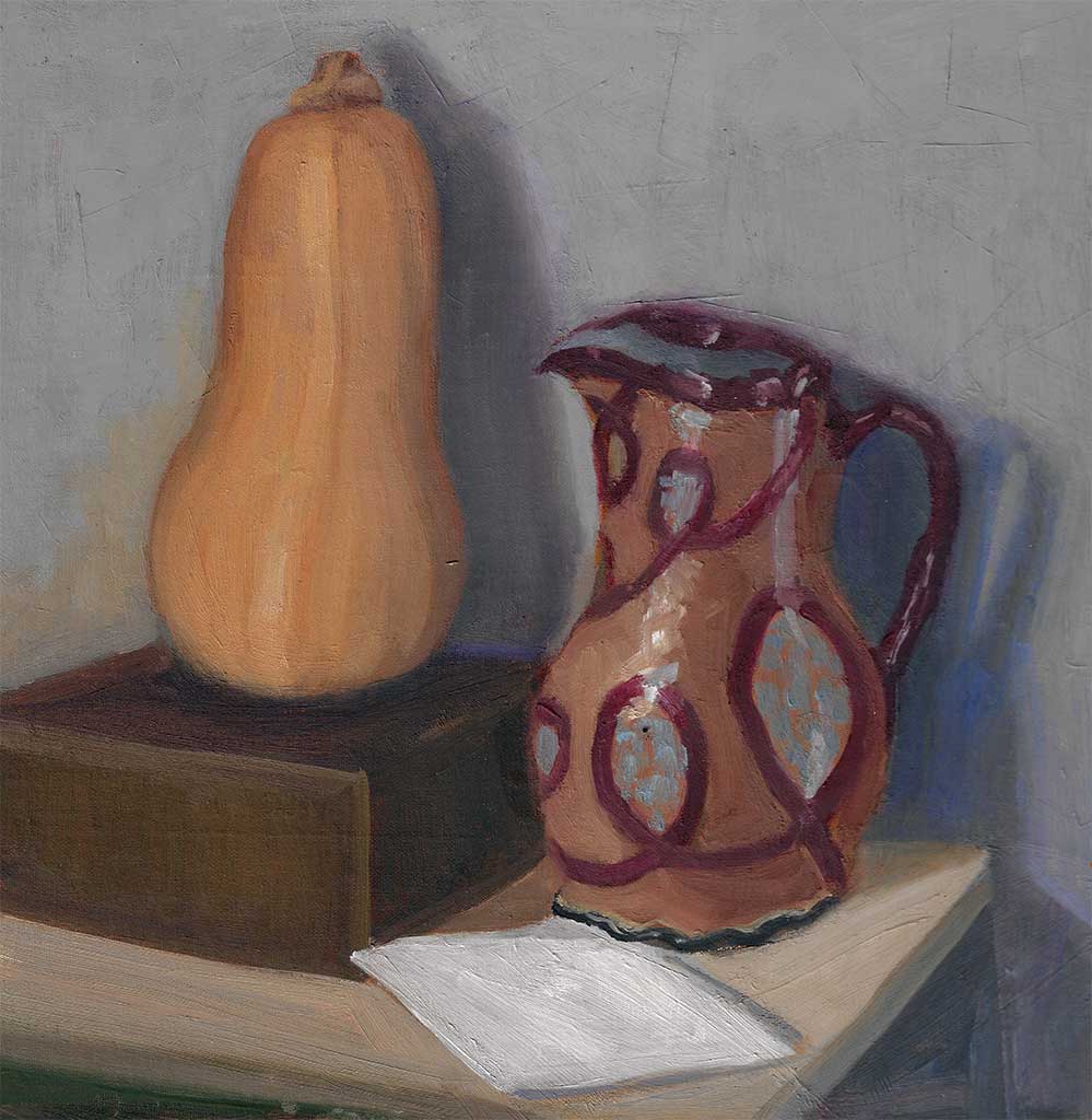 The-Squash-and-the-Water-Pitcher-12x12-inch-oil-painting-on-panel-by-JDHolmes-1024