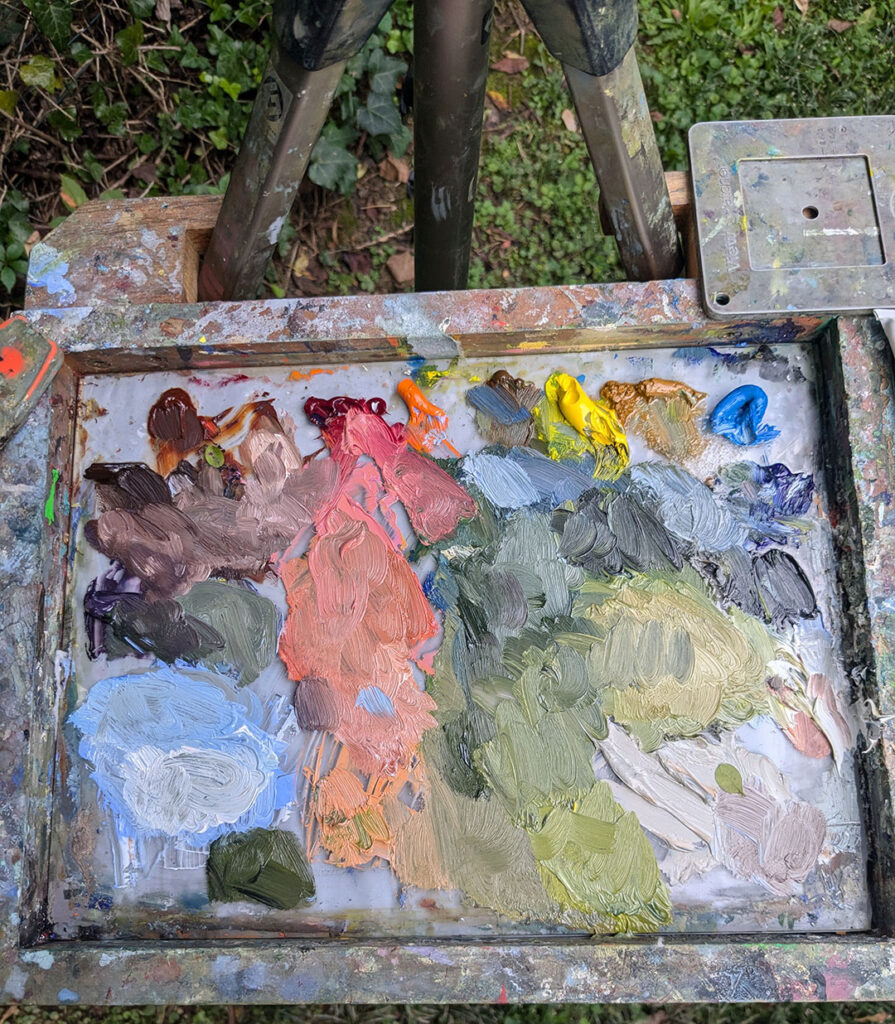 Juicy oil paint palette for the Victory Tree Oil painting by JDHolmes