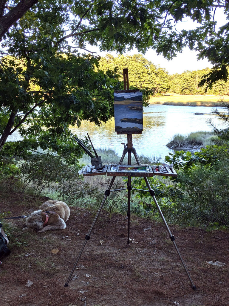 Set up for the Inner Light painting by JDHolmes